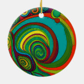 Alle Groovy-Farben 1110 Keramik Ornament (Hinten)