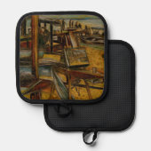 Alle großartigen Gemälde beginnen mit einem Pinsel Topflappen (Vorderseite/Rückseite)