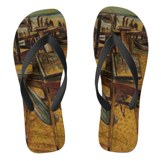 Alle großen Gemälde beginnen mit einem Pinselstric Badesandalen (Fußbett)