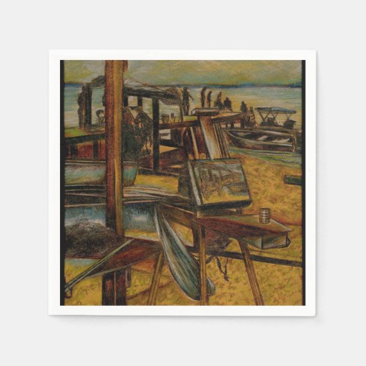 Alle großen Gemälde beginnen mit einem Pinselstric Serviette (Vorderseite)