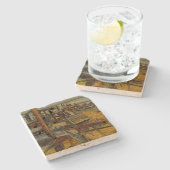 Alle großen Gemälde beginnen mit einem Pinselstric Steinuntersetzer (Seitenansicht)