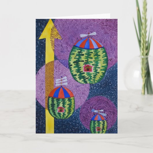 Alle gute Wassermelone gehen zum Himmel Karte (Vorderseite)