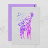 "Alle guten Dinge sind frei & frei" Giraffe Postka Postkarte (Vorne/Hinten)