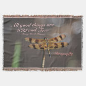 Alle guten Dinge sind wilde und freie Libellen Decke (Vorderseite)