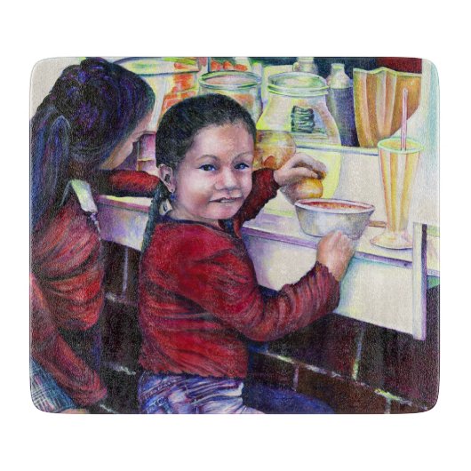 Alle guten kleinen Mädchen bekommen Eiscreme, Mexi Schneidebrett (Vorderseite)