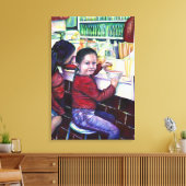 Alle guten Mädchen bekommen Eiscreme Leinwanddruck (Insitu (Wohnzimmer))