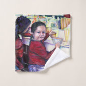 Alle guten Mädchen erhalten Eiscreme Badhandtuch Set (Waschlappen)