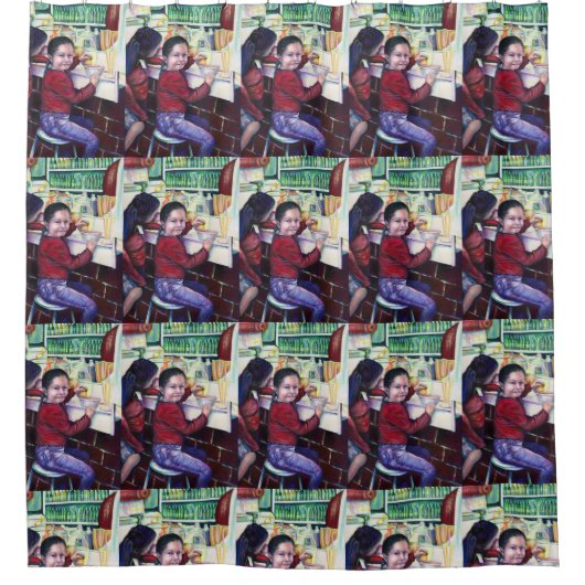 Alle guten Mädchen erhalten Eiscreme Duschvorhang (Vorderseite)