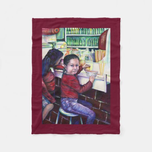 Alle guten Mädchen erhalten Eiscreme Fleecedecke (Vorderseite)