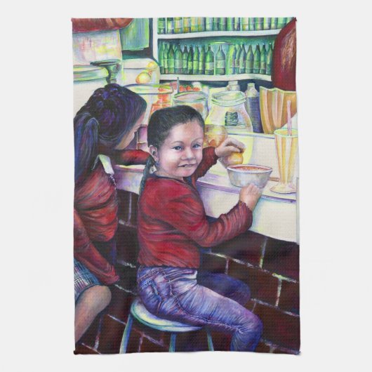 Alle guten Mädchen erhalten Eiscreme Handtuch (Vertikal)