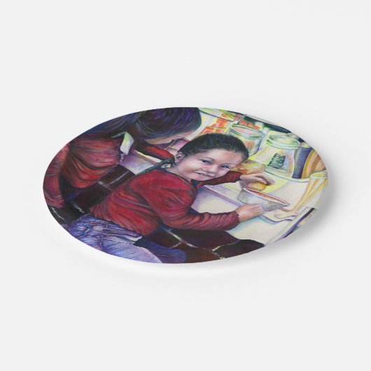 Alle guten Mädchen erhalten Eiscreme Pappteller (Schrägansicht)