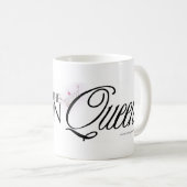 Alle hageln "die zur Kupon-Königin-" Kaffee-Tasse Kaffeetasse (VorderseiteRechts)