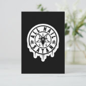 Alle Hail Satan Goat Geschenk Weihnachtsgeschenk RSVP Karte (Stehend Vorderseite)