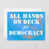 Alle Hände an Deck für die Wählerschaft Postkarte (Vorne/Hinten)