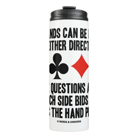 Alle Hände (Bridge) können in beide Richtungen ges Thermosbecher (Vorderseite)