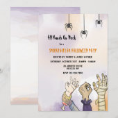 Alle Hände im Deck-Halloween-Party Einladung (Vorne/Hinten)
