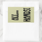 Alle Hände Rechteckiger Aufkleber (Tasche)