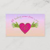 Alle Heilung kommt aus der Liebe Visitenkarte (Rückseite)