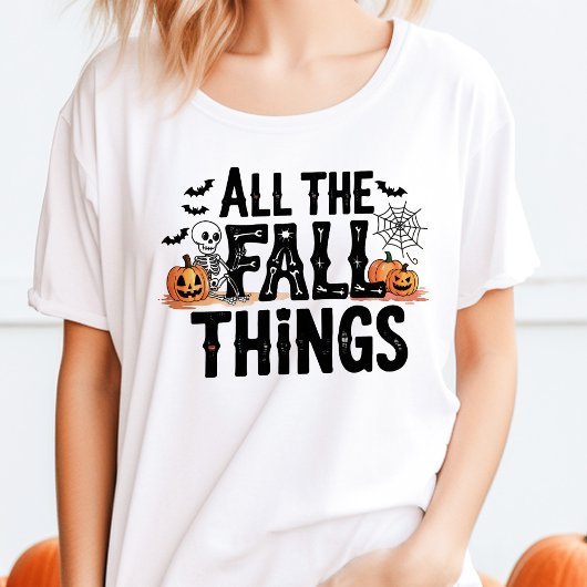 Alle Herbstfälle Halloween Skeleton Pumpkin Tri-Blend Shirt