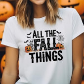 Alle Herbstfälle Halloween Skeleton Pumpkin Tri-Blend Shirt