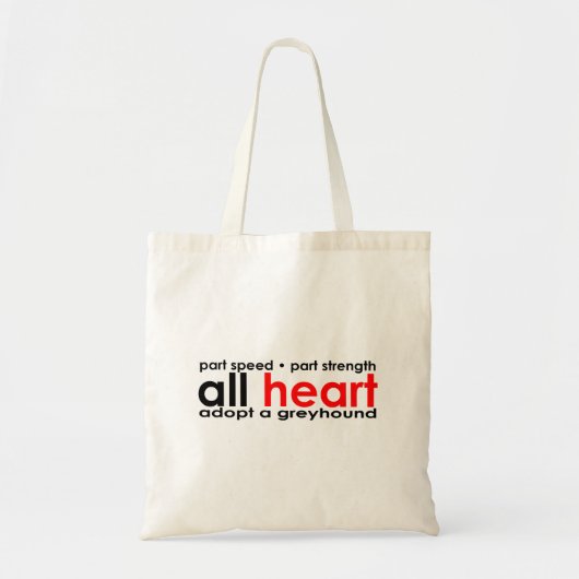 Alle Herz-Windhund-Tasche Tragetasche (Vorne)