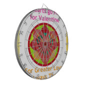 Alle Herzen gehen Zuhause für Valentiner Kunstdruc Dartscheibe (Vorderseite Links)