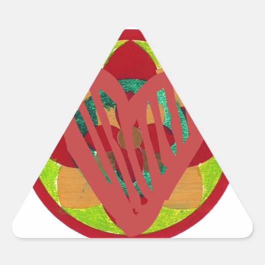 Alle Herzen gehen Zuhause für Valentiner Kunstdruc Dreieckiger Aufkleber (Vorderseite)