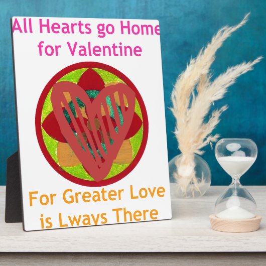 Alle Herzen gehen Zuhause für Valentiner Kunstdruc Fotoplatte (Seite)