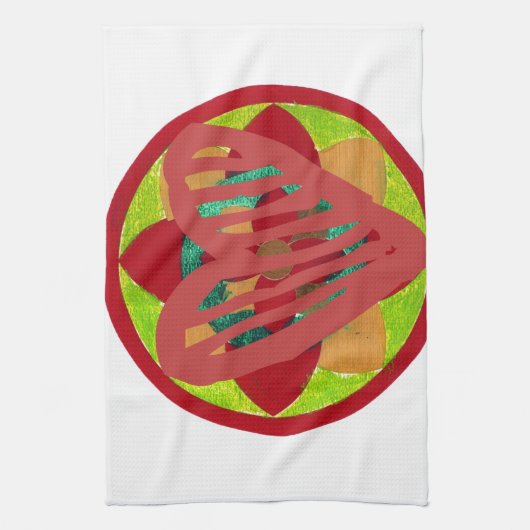 Alle Herzen gehen Zuhause für Valentiner Kunstdruc Geschirrtuch (Vertikal)