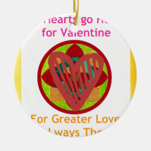 Alle Herzen gehen Zuhause für Valentiner Kunstdruc Keramikornament