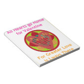 Alle Herzen gehen Zuhause für Valentiner Kunstdruc Notizblock (angewinkelt)