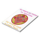 Alle Herzen gehen Zuhause für Valentiner Kunstdruc Notizblock (Rotiert)