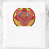 Alle Herzen gehen Zuhause für Valentiner Kunstdruc Rechteckiger Aufkleber (Tasche)