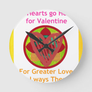 Alle Herzen gehen Zuhause für Valentiner Kunstdruc Runde Wanduhr
