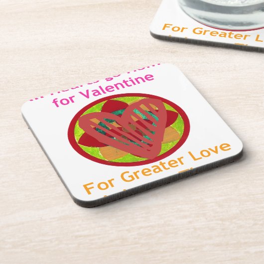 Alle Herzen gehen Zuhause für Valentiner Kunstdruc Untersetzer (Linke Seite)