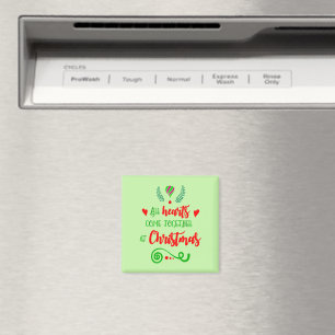 Alle Herzen kommen am Weihnachtsfeiertag zusammen, Magnet