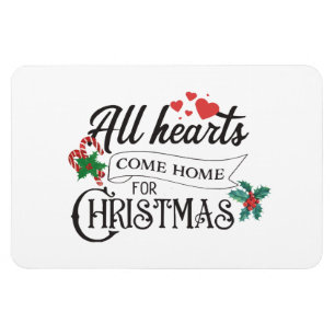 Alle Herzen kommen heim zu Weihnachten Magnet