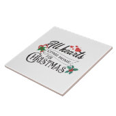 Alle Herzen kommen zu Weihnachten Zuhause Fliese (Seite)