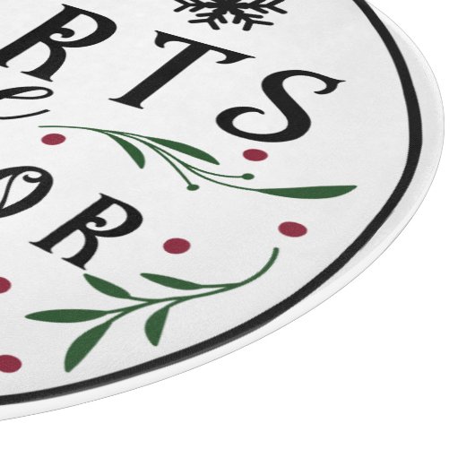 Alle Herzen kommen zu Weihnachten Zuhause Schneidebrett (Ecke)