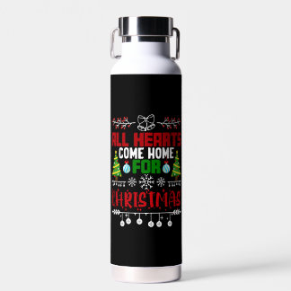 Alle Herzen kommen zu Weihnachten Zuhause Trinkflasche