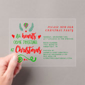 Alle Herzen treffen sich zu Weihnachten Acryleinladungen (Insitu (Handheld))