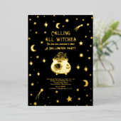 Alle Hexen als Himmelsreich bezeichnen Folieneinladung (Stehend vorne)