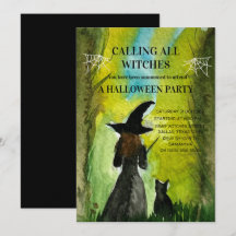 Alle Hexen schwarz Cat Spooky Halloween nennen