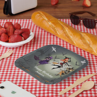 Alle Hexen zum Halloween-Party des 30. Geburtstage Pappteller