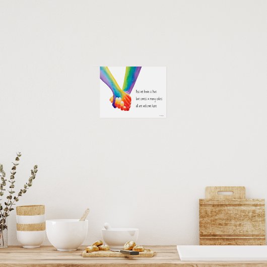 Alle hier sind willkommen poster (Küche)