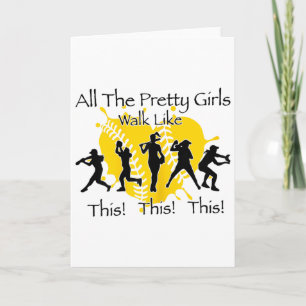 Alle hübschen Mädchen laufen wie Weihnachten, das Karte