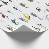 Alle Hubschrauber Geschenkpapier (Ecke)