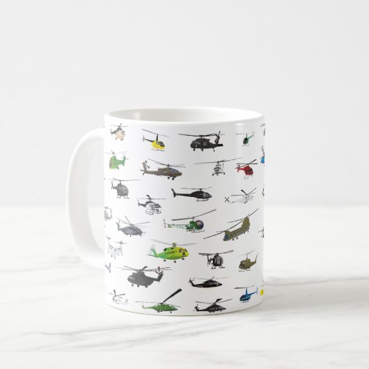 Alle Hubschrauber Kaffeetasse (Vorderseite Links)