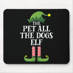 Alle Hunde Elf Matching Family Group Christm Mousepad