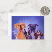 Alle Hunde Mitteilungskarte (Vorderseite/Rückseite Beispiel)